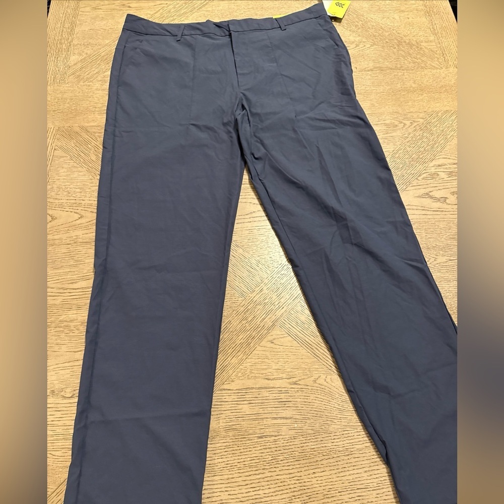 All In Motion Men's Size 38x32 Commuter Pants Navy Blue Adjustable Waistband NEW